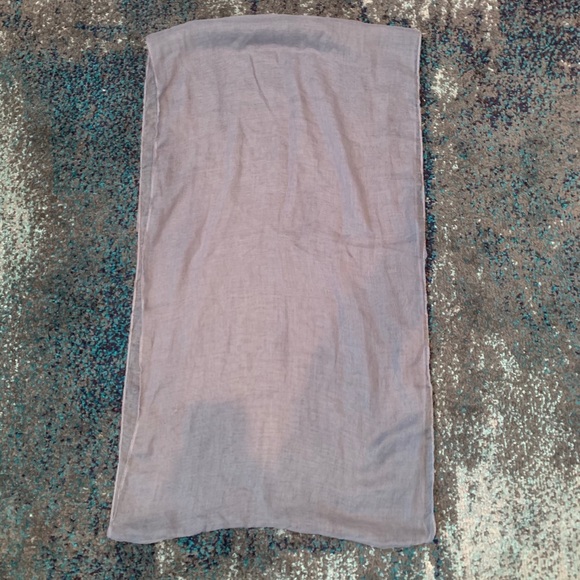 Bluish gray lightweight semi sheer infinity scarf - Picture 4 of 5